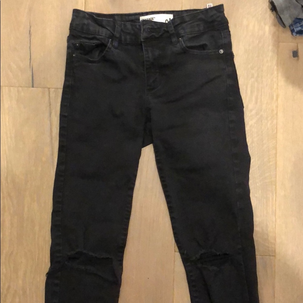Black ripped jeans